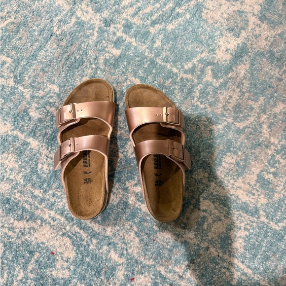 Birkenstock Kids Rose Gold Sandals - Picture 2 of 5